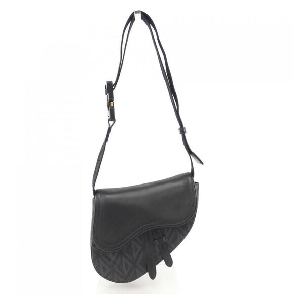 Dior Saddle Mini Diamond Bag Black - Picture 1 of 5